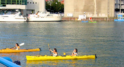 [ Chatting and rowing ]