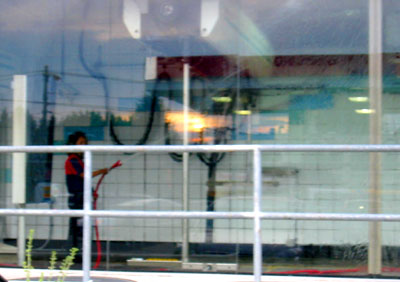 [ Washing the carwash ]