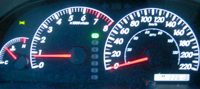 [ Dashboard view, with odometer ]