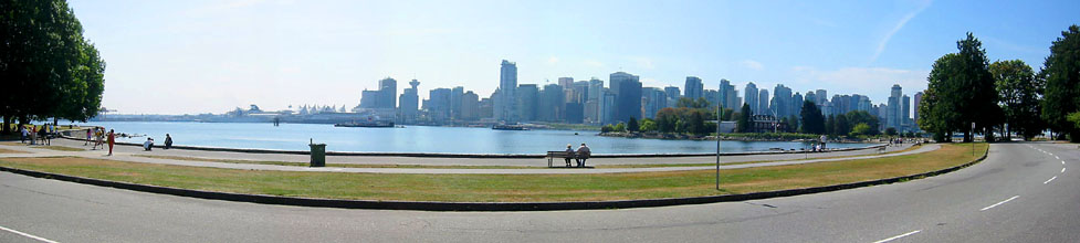 [ Panorama of the harbour from Stanley Park ]