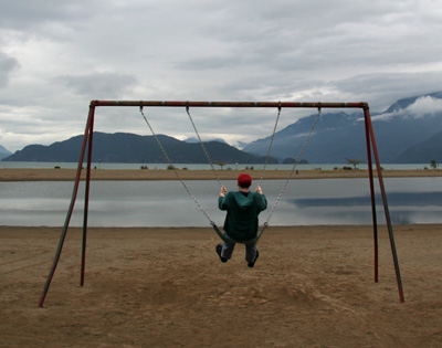 [ Ewen on the swings ]