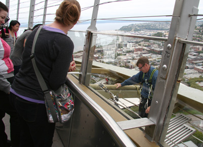 [ Dude outside the needle ]