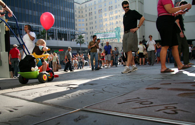 [ Hand prints in front of Grauman's ]