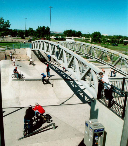 [ Skateboard Park with Bridge ]