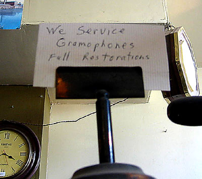 [ 'We service gramophones' ]