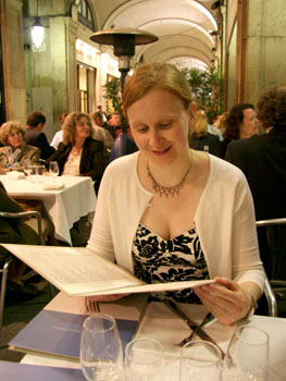 [ Sitting down to dinner ]