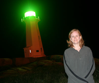 [ Emma and the Peggy's Cove lighthouse ]