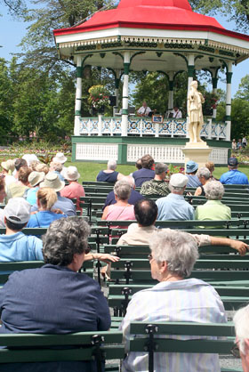 [ Music at the bandstand ]