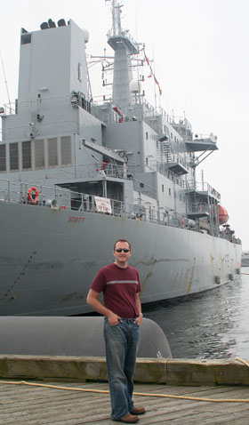 [ Me and a big grey ship ]