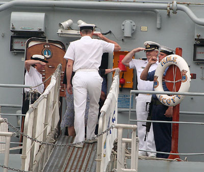 [ Piped aboard ]