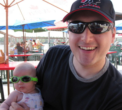 [ Morgan with daddy and shades ]
