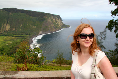 [ Emma at Waipio Valley ]