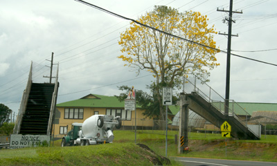 [ Pedestrian bridge to nowhere ]