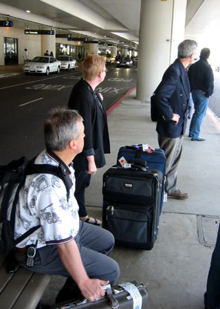 [ Waiting for the Hertz bus ]