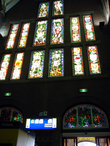 [ Stained glass in the train station ]