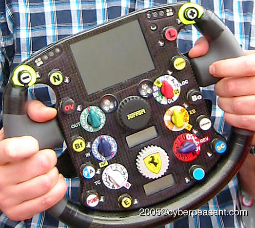 [ 

Rubens Barrichello's 2005 steering wheel ]