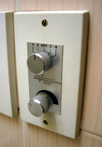 [ Hotel bathroom radio ]