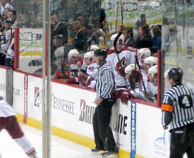 [ Gretzky behind the bench ]