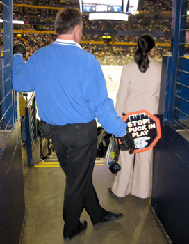 [ Stop sign in the stands ]
