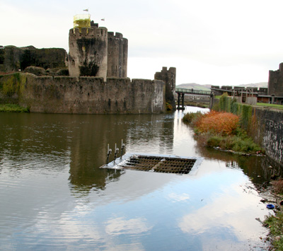 [ Drain in moat ]