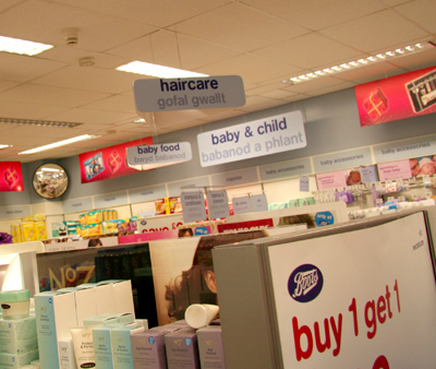 [ Inside a Welsh Boots store ]