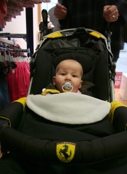 [ Borrowed Ferrari stroller ]